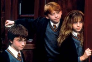 The stars of 'Harry Potter and the Sorcerer's Stone': Daniel Radcliffe, Rupert Grint, and Emma Watson